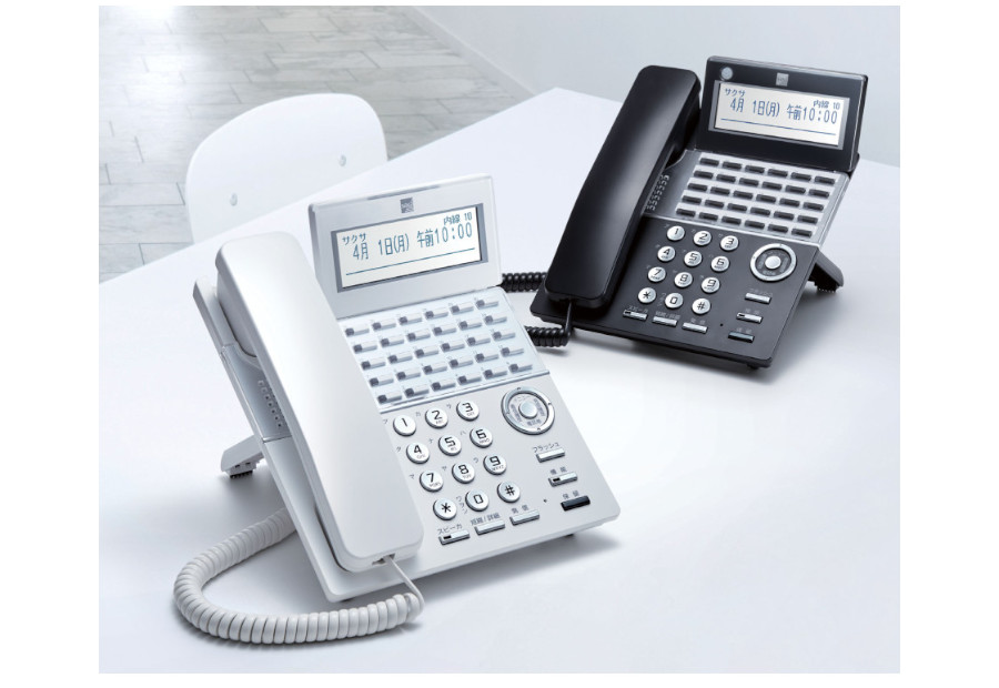 ビジネスニーズに特化した機能を持つ電話機「ビジネスホン」。光IP電話にも対応。